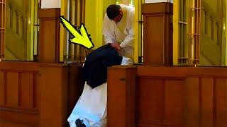 The camera recorded what this priest does at night with the Nun!