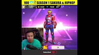 100  Diamonds में Season 1 Sakura & Hiphop Old Elite Pass  #shorts #tondegamer