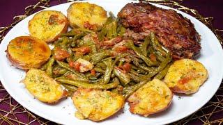 Soul Food Southern-Style Green Beans, Turkey Necks & Potatoes: String Beans Recipe