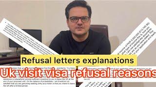 UK visit visa refusal reasons | Explanation from different refusal letters | Informative vlog