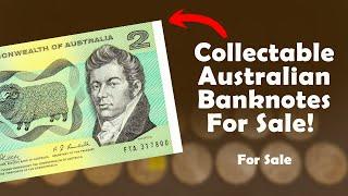 Collectable Australian Banknotes For Sale! (For Sale)