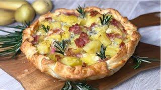 TORTA SALATA Patate e Prosciutto PIATTO VELOCE  ricetta facile da fare subito!