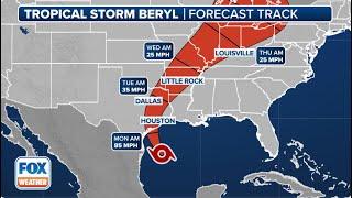 Beryl Still Expected To Regain Hurricane Status Before Texas Landfall