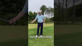 You control the distance when you pitch or chip with your trail arm, hand, and wrist in short game.