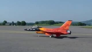 DUTCH GENERAL DYNAMICS F-16 FIGHTING FALCON GIANT RC TURBINE MODEL JET