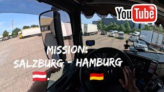 POV truck driving. Mission: Austria - Germany 4K