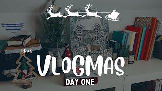 COSY CHRISTMAS OFFICE SET UP | Shopping for decorations & decorating my writing area | VLOGMAS DAY 1