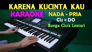 KARENA KUCINTA KAU - Bunga Citra Lestari / Once | KARAOKE Nada Pria, HD