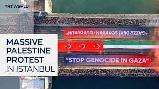 Thousands of pro-Palestine supporters march in Istanbul