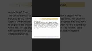 CIS VIDEO ON CORPORATE FINANCE- RELEVANT CASHFLOW AND TAXATION IN CAPITAL BUDGETING. #youtubeshorts
