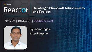 Creating a Microsoft fabric end to end Project