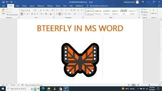 How to add butterfly  symbol in microsoft word