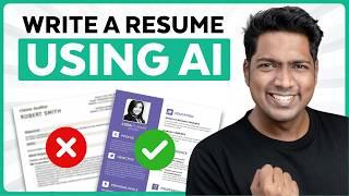 How to Write a Professional Resume  Using AI | 2024