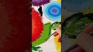 Painting Videos Relaxing Music Painting plants with oil paint #shorts
