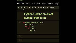 #python Get the smallest number from a list @rkcode