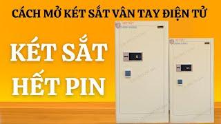 Hướng dẫn cách mở két sắt vân tay điện tử BOFA khi hết PIN | D60VT, D70VT, D80VT, D100VT