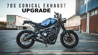 Yamaha XSR 900 SC PROJECT EXHAUST SOUND | Install & Before & After