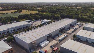 Warehouse Roof & Gutters Drone Fly Through @ Feltham, London