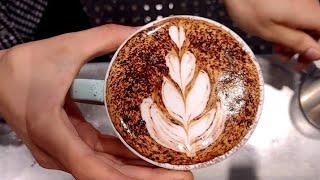 Daily latte art #69 Cappuccino 4 stack tulip #coffee #espresso #cappuccino #shorts #ytshorts #cafe