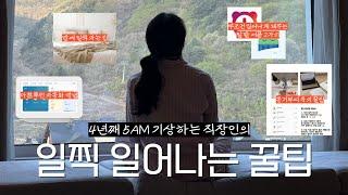 이래도 안 일어나? ⏰ 미라클모닝 4년차의 일찍 일어나는 꿀팁 6가지 | 아이템 소개, 알람 추천, 루틴 자동화, 잠 깨는 방법