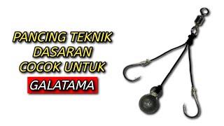 Cara mengikat pancing Teknik Dasaran | 2 Mata kail | Bottom fishing rig