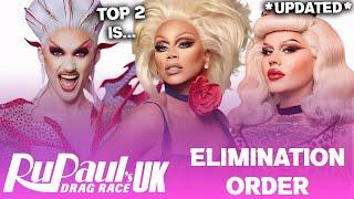 Drag Race UK S6 *UPDATED* Elimination Order & Top 2 - RuPaul's Drag Race