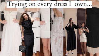Trying on every dress I own - Closet clean out!