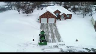 Snowblow two driveways in 6 minutes with Pronovost 80" Cyclone and John Deere 4066R