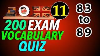 200 exam vocabulary quiz | Quiz 11  | competitive exams | Lessonade
