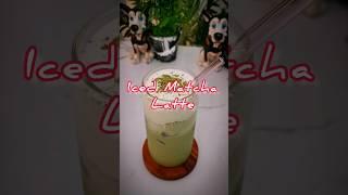 Chill Out with an ICED MATCHA LATTE ️ #matchalatte #youtubeshorts  #café #homemade #matcharecipe