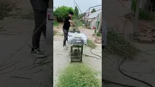 7.5 kW motor, 5 ton automatic feeding grass chopping and shredding machine for wet and dry use