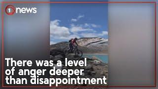 Swiss tourists slammed for mountain biking Tongariro Crossing | 1News