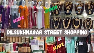 Dilsukhnagar street shopping | all in one street shopping in Hyderabad | bridal and festival wear