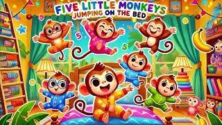 Monkeys masti & Jumping on the bed @Solowings beauty 4Kids Nursery Rhymes & Kids Songs