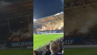 Bengalo-Choreografie der SV Waldhof-Fans