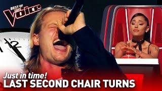 SO CLOSE! Last Second Chair Turns on The Voice ⏱  | Top 10