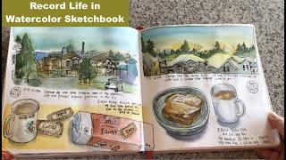 Record Daily Moments in Sketchbook: Art Journal Using Ink and Wash 