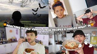 Reacting To OLD Videos, Viral Recipes & Chilled Night In ~ Vlogtober Day 16