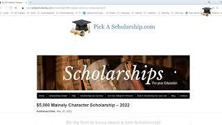 How to apply on a individual scholarship starting from PickAScholarship website.