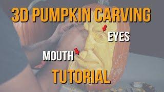 3D Pumpkin Carving Tutorial - Eyes & Mouth