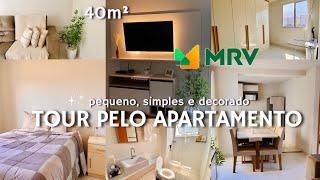 TOUR COMPLETO PELO NOSSO APARTAMENTO MRV ATUALIZADO 40m²  testemunho!