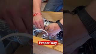 How to install vent duct. Bathroom fan install process. #diy #shorts #youtubeshorts