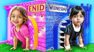 Good Wednesday VS Bad Enid! Tiny House Extreme Makeover!