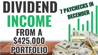 How Much My Dividend Portfolio Paid Me in December! $425,000 Account!