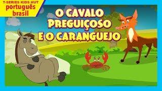 O Cavalo Preguiçoso E O Caranguejo | morais e histórias de dormir para crianças