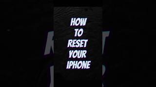 How to reset your iPhone