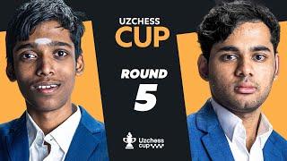 UZCHESS CUP 2025 ROUND 5 | ft. PRAGG, ARJUN, ARAVINDH