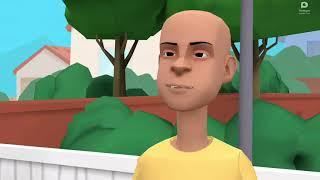 Caillou drives a car!