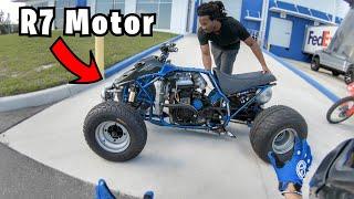 CROTCH ROCKET MOTOR SWAP IN A QUAD!