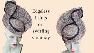Making hats - How to form an edgeless brim, or how to swirl sinamay for hats